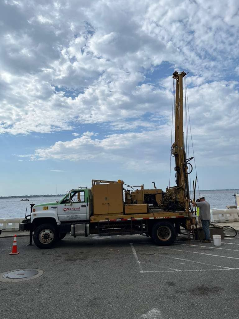 NicNevol soil testing and drilling crew in Jacksonville Florida